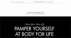 Desktop Screenshot of body4lifemassage.com