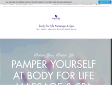 Tablet Screenshot of body4lifemassage.com